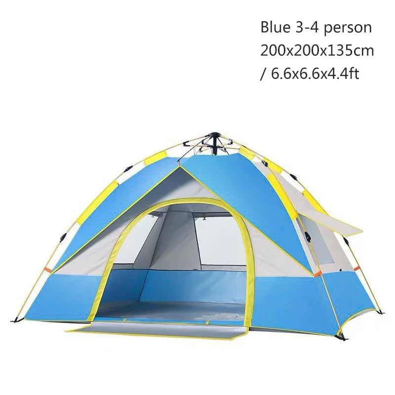 Travel Family Rainproof Windproof 1-4 Person Tent Camping Sunshade