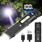 Portable Flashlight, 800 Lumens USB Rechargeable Tactical Flashlight, Waterproof