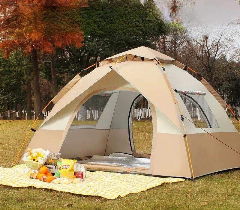 Travel Family Rainproof Windproof 1-4 Person Tent Camping Sunshade