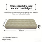 Inflatable Flocking Camping Bed Mat Single Person Outdoor