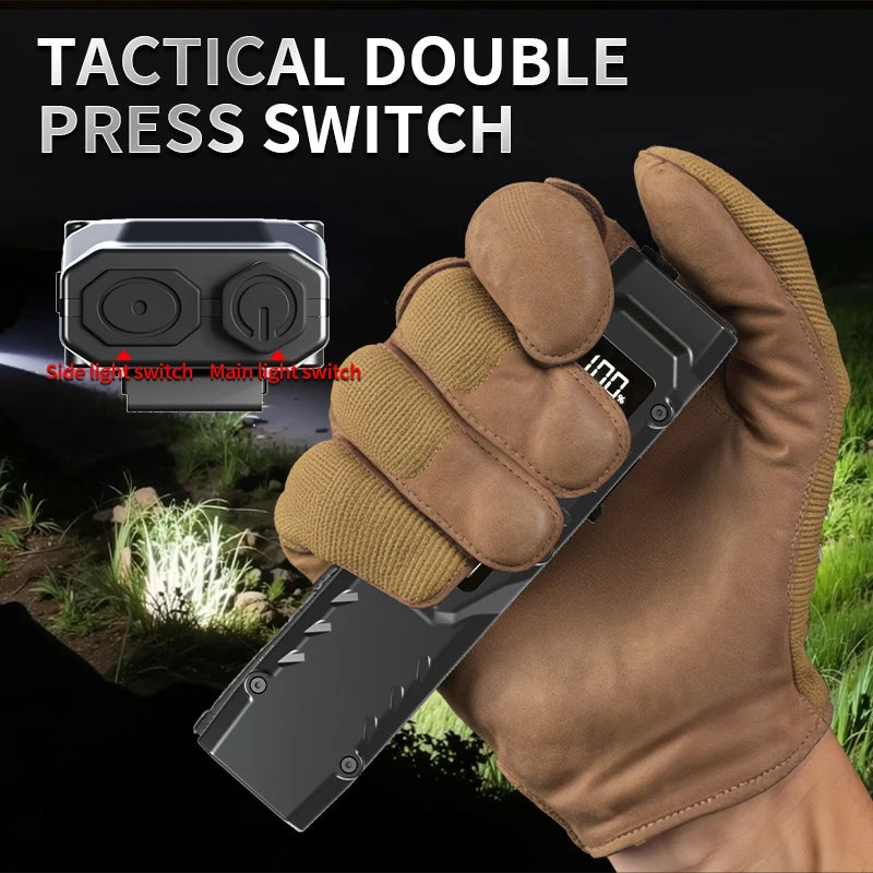 Portable Flashlight, 800 Lumens USB Rechargeable Tactical Flashlight, Waterproof