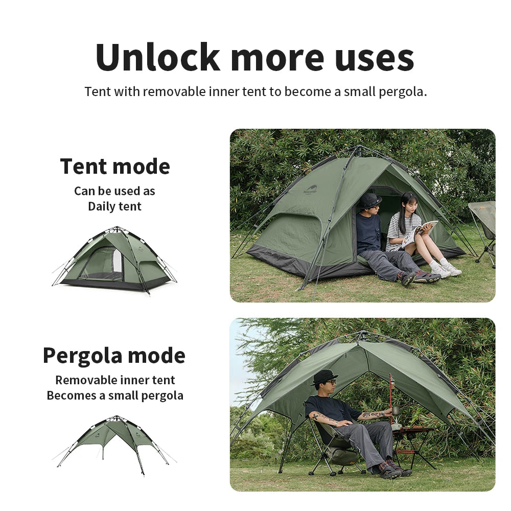 3-Person Camping Automatic Tent One Touch Waterproof Roof