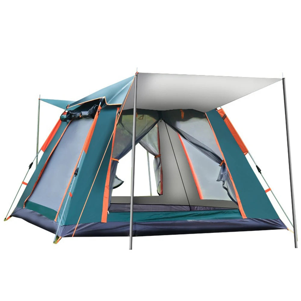 Camping Tent Family 3-4/4-6 People Sun-Protection, Waterproof Hexagonal Tent