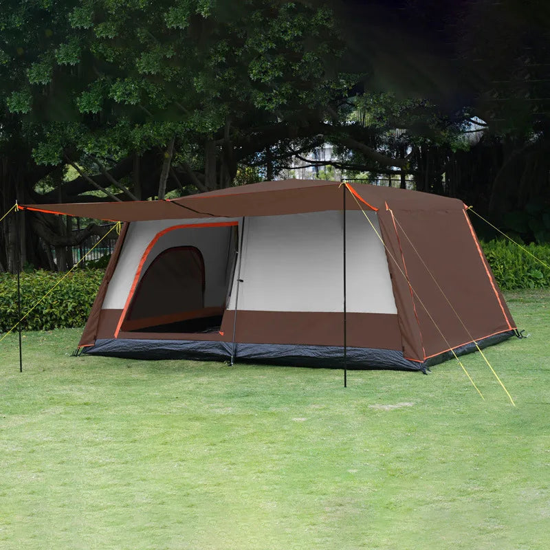 Manufacturer customizes all-inclusive tents, two bedrooms and three halls, outdoor camping double-layer waterproof tents,