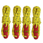 4 Outdoor Tent Ropes, Reflective Ropes Canopy Reinforced Windproof with Buckles