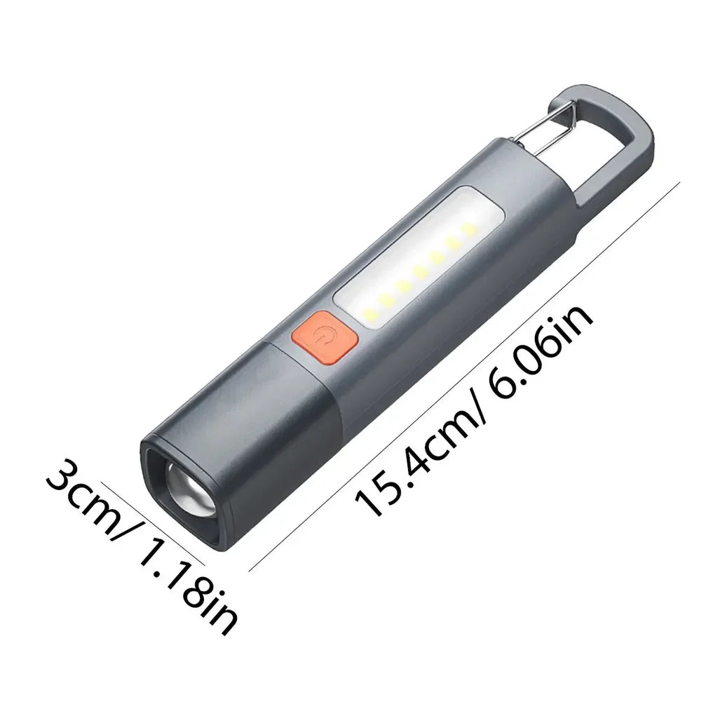 Strong Lighting ABS Flashlamp USB Charging Portable Outdoor EDC Torch