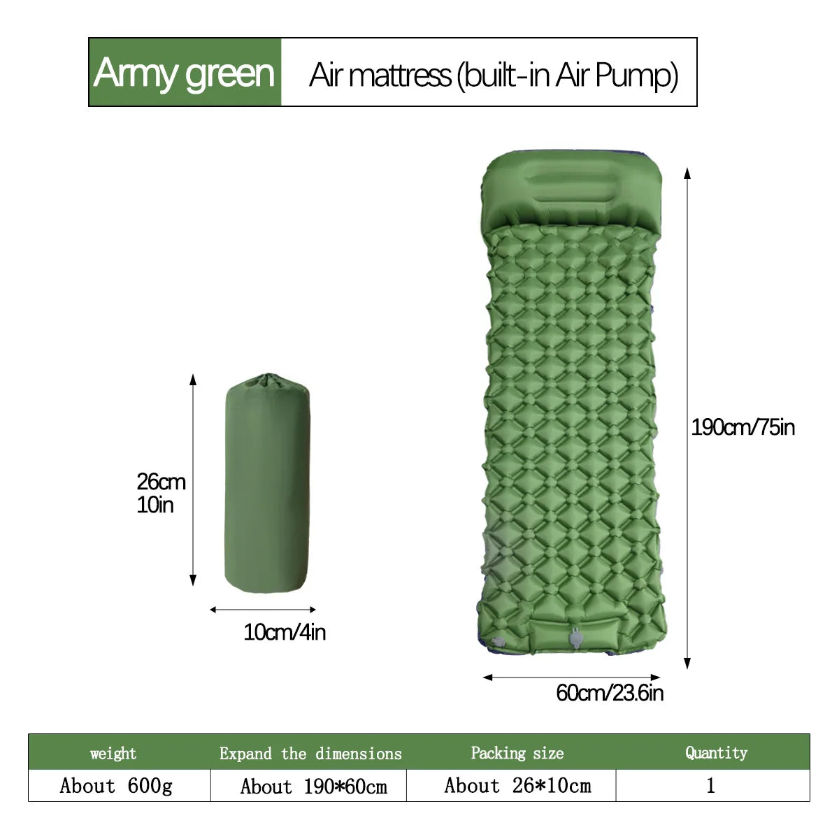 Sleeping Pad for Camping - Ultralight Air Mattress