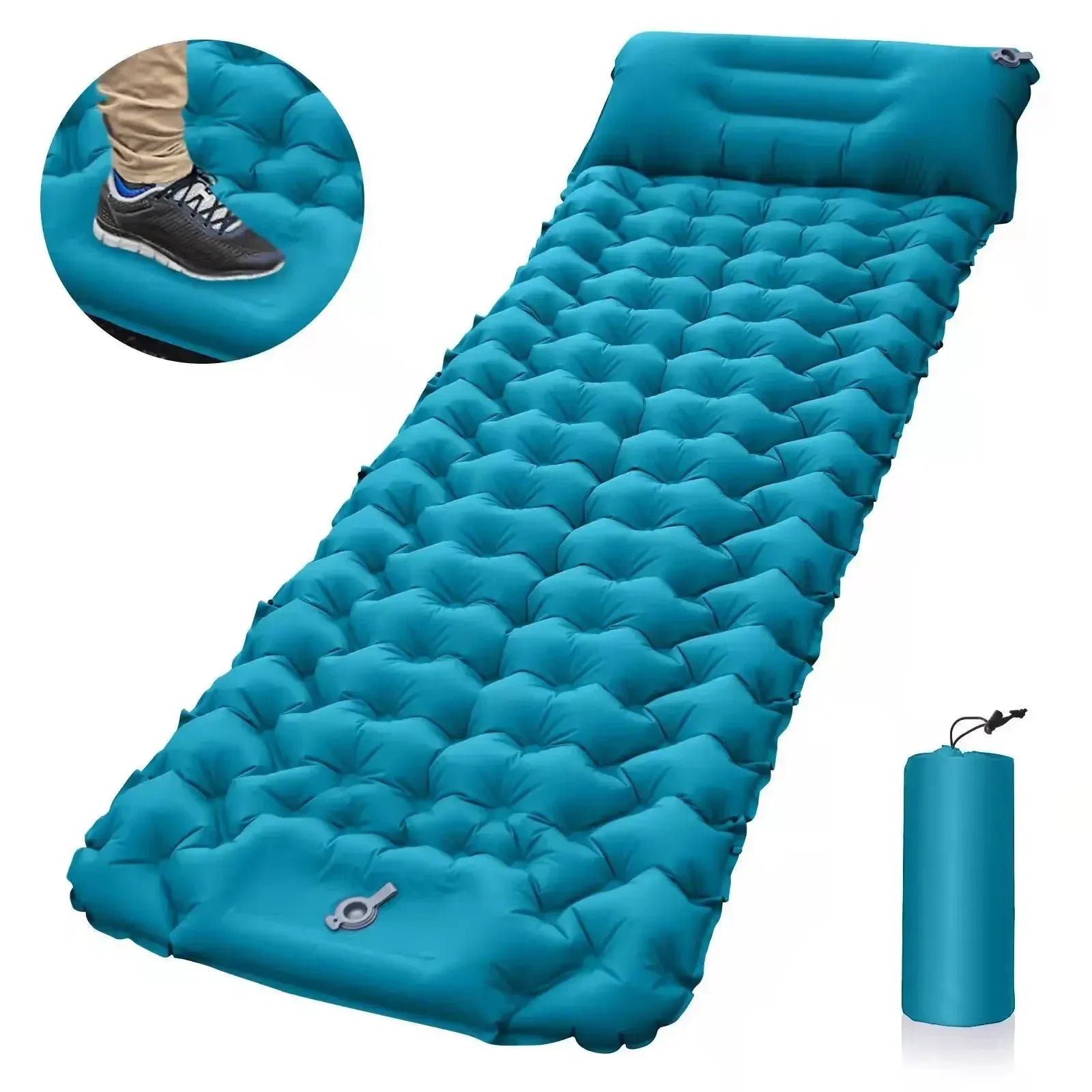Outdoor Sleeping Pad Camping Inflatable Mattress with Pillows