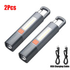 Strong Lighting ABS Flashlamp USB Charging Portable Outdoor EDC Torch