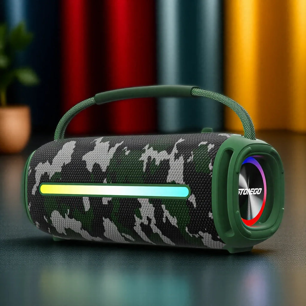 Outdoor Bluetooth 53 Wireless Speaker IPX6 Waterproof RGB Lantern Subwoofer
